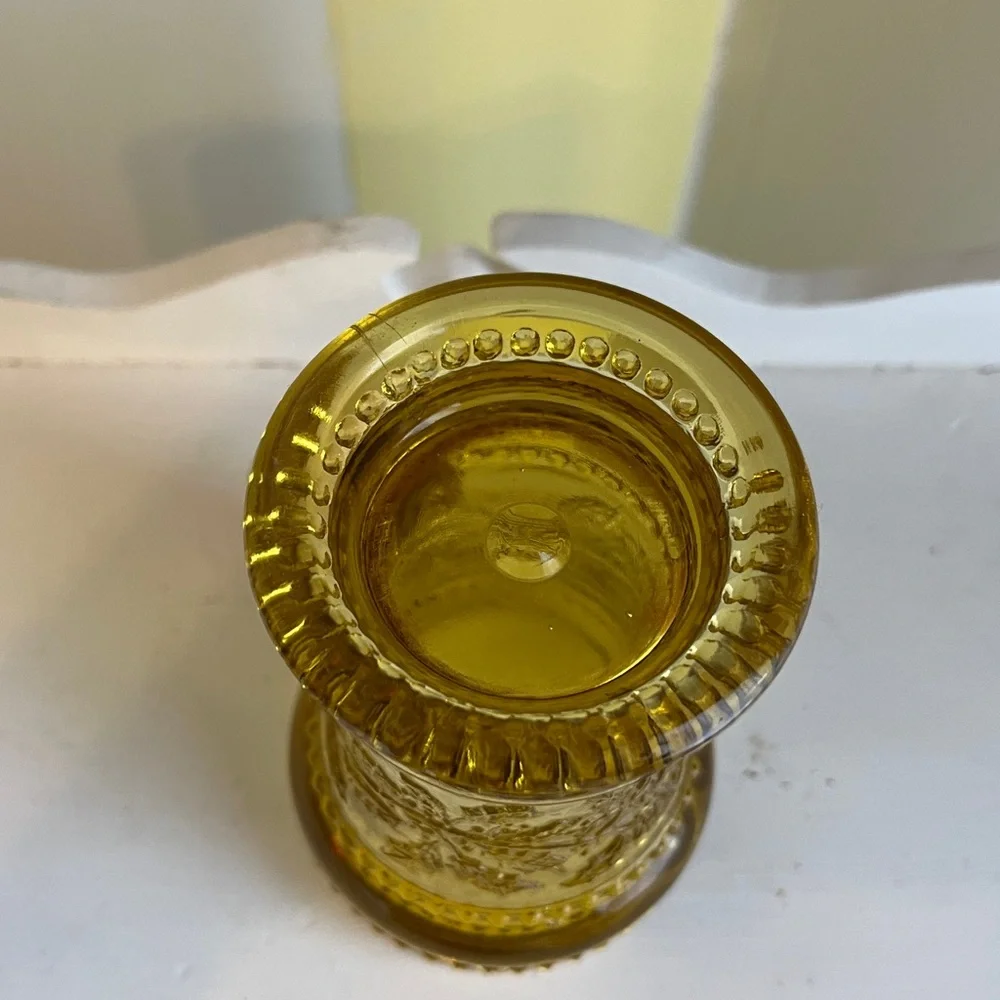 Pair of Antique Greentown No. 450 Holly Amber mug, also known as Golden Agate. - Picture 7 of 7